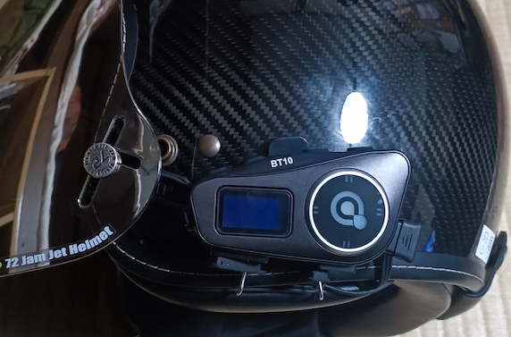 インカム取り付けの画像