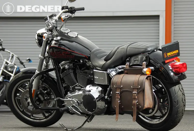 大容量　バイク用　サイドバッグ　牛革　高級感　オシャレ　サドルバッグ　黒　鞄