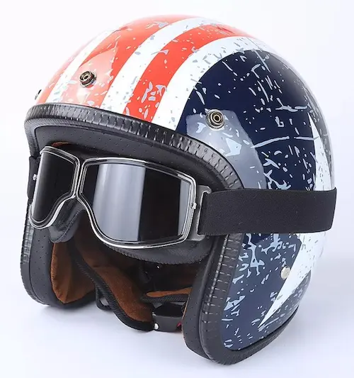 バイク用ジェットヘルメット ゴーグル付き SPEEDPIT ZACK ZJ-3 ザック ダブルシールド ジェットヘルメット (全5色