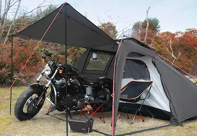バイクが入るテント５選 キャンプで快適 大型バイクも入る理想のテント