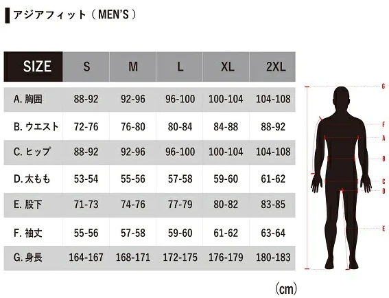 アルパインスターズ　メッシュジャケットサイズ表