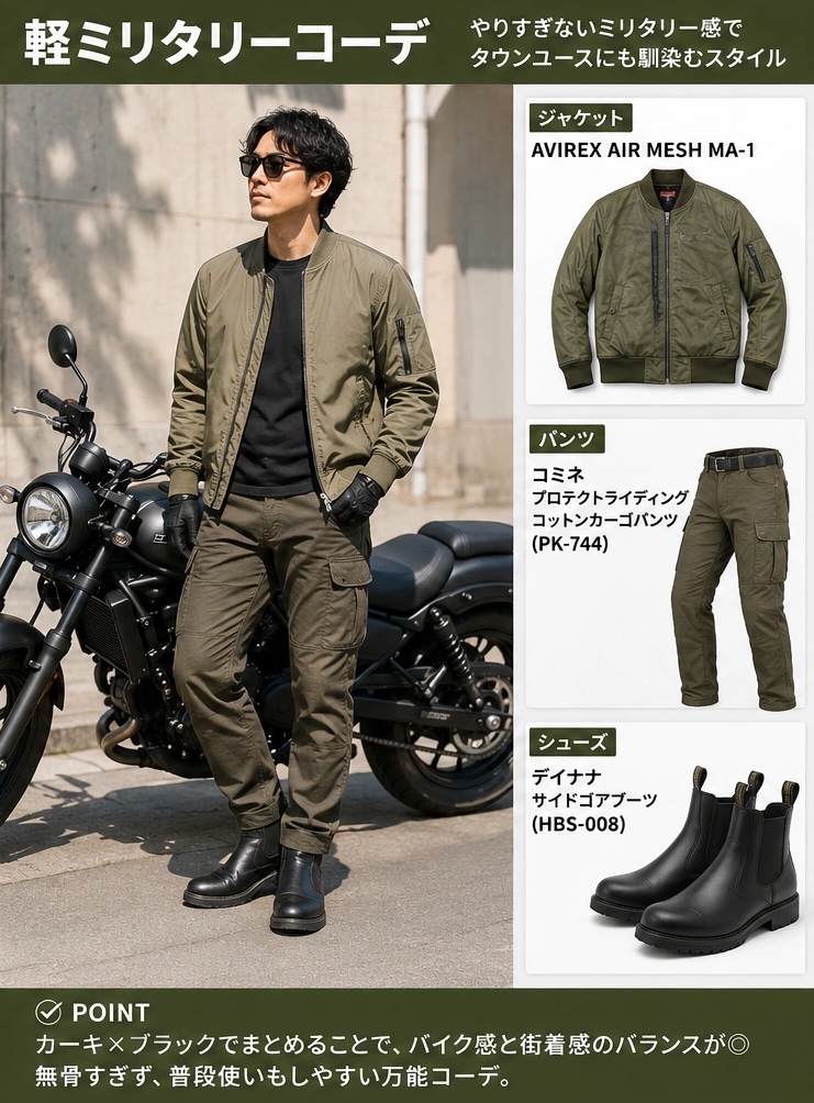 エリミネーター夏の服装コーデ例