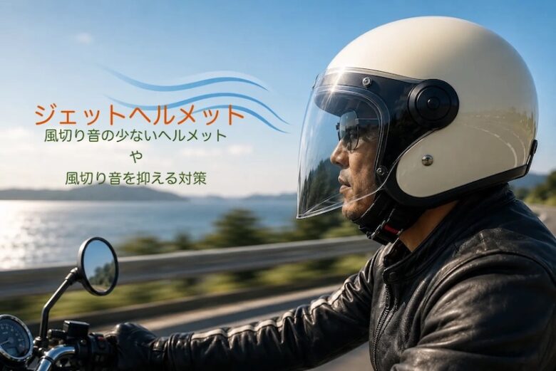 風切り音の少ないジェットヘルメットと改善対策