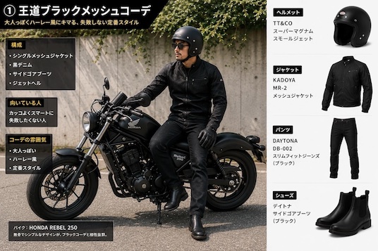 れぶる250夏の服装コーデ